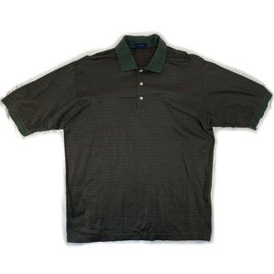 Men's Jeff Rose Polo Shirt Size XL Made in Italy Mercerized Cotton Green Red